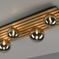 Preview: JUST LIGHT GERDA STIKA Deckenleuchte G9 max. 5W 4-fach Holz-natur 15209-79