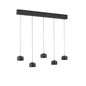 Preview: JUST LIGHT BALLINI LED Pendelleuchte Warmweiss Dimmbar 26W 5-fach schwarz 15262-18