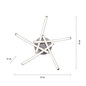 Preview: JUST LIGHT VALERIE LED Deckenleuchte Warmweiss 18,5W 5-fach stahl 15340-55