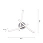 Preview: JUST LIGHT VALERIE LED Deckenleuchte Warmweiss 10,2W 3-fach stahl 15341-55