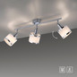 Preview: JUST LIGHT ACCOR Deckenleuchte E14 max. 25W 3-fach chrom 15373-17