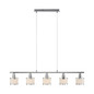 Preview: JUST LIGHT ACCOR Pendelleuchte E14 max. 25W 5-fach chrom 15375-17
