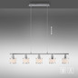 Preview: JUST LIGHT ACCOR Pendelleuchte E14 max. 25W 5-fach chrom 15375-17