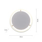 Preview: JUST LIGHT RITUS LED Deckenleuchte Warmweiss Dimmbar 20W messingmatt 15391-60