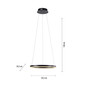 Preview: JUST LIGHT RITUS LED Pendelleuchte Warmweiss Dimmbar 20W anthrazit 15393-13
