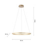 Preview: JUST LIGHT RITUS LED Pendelleuchte Warmweiss Dimmbar 28W messingmatt 15394-60