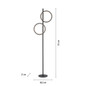 Preview: JUST LIGHT MINI RITUS LED Stehleuchte Warmweiss 21W 2-fach schwarz 15396-18