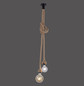 Preview: JUST LIGHT ROPE Pendelleuchte E27 max. 15W 2-fach schwarz 15482-18