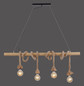 Preview: JUST LIGHT ROPE Pendelleuchte E27 max. 15W 4-fach schwarz 15483-18