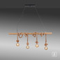 Preview: JUST LIGHT ROPE Pendelleuchte E27 max. 15W 4-fach schwarz 15483-18
