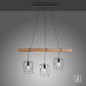 Preview: JUST LIGHT EDGAR Pendelleuchte E27 max.180W 3-fach schwarz 15503-18