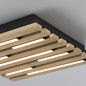 Preview: JUST LIGHT AKUSTIK LED Deckenleuchte Warmweiss 10W Holz-natur 15590-79
