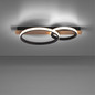 Preview: JUST LIGHT TROOPER LED Deckenleuchte Warmweiss 28W Holzdekor 15615-78