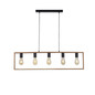 Preview: JUST LIGHT FRANKY Pendelleuchte E27 max. 60W 5-fach schwarz 15653-18