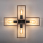Preview: JUST LIGHT FRANKY Deckenleuchte E27 max. 60W 4-fach schwarz 15656-18