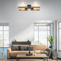 Preview: JUST LIGHT FRANKY Wand- und Deckenleuchte E27 max. 60W 2-fach schwarz 15657-18