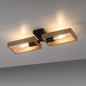Preview: JUST LIGHT FRANKY Wand- und Deckenleuchte E27 max. 60W 2-fach schwarz 15657-18