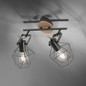 Preview: JUST LIGHT JARO Wand- und Deckenleuchte E27 max. 60W 2-fach Holz-natur 15672-78