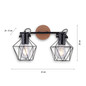 Preview: JUST LIGHT JARO Wand- und Deckenleuchte E27 max. 60W 2-fach Holz-natur 15672-78