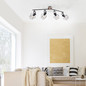 Preview: JUST LIGHT JARO Deckenleuchte E27 max. 60W 4-fach Holz-natur 15674-78