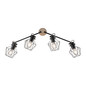 Preview: JUST LIGHT JARO Deckenleuchte E27 max. 60W 4-fach Holz-natur 15674-78