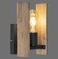 Preview: JUST LIGHT LOG Wandleuchte E27 max. 10W Holz-natur 15701-79