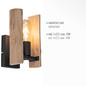 Preview: JUST LIGHT LOG Wandleuchte E27 max. 10W Holz-natur 15701-79