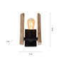 Preview: JUST LIGHT LOG Wandleuchte E27 max. 10W Holz-natur 15701-79