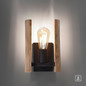 Preview: JUST LIGHT LOG Wandleuchte E27 max. 10W Holz-natur 15701-79