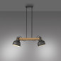 Preview: JUST LIGHT CUP 2.0 Pendelleuchte E27 max. 60W 2-fach schwarz 15742-18