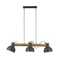 Preview: JUST LIGHT CUP 2.0 Pendelleuchte E27 max. 60W 3-fach schwarz 15743-18