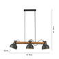 Preview: JUST LIGHT CUP 2.0 Pendelleuchte E27 max. 60W 3-fach schwarz 15743-18