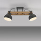 Preview: JUST LIGHT CUP 2.0 Deckenleuchte E27 max. 60W 2-fach schwarz 15744-18