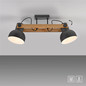 Preview: JUST LIGHT CUP 2.0 Deckenleuchte E27 max. 60W 2-fach schwarz 15744-18