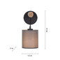 Preview: JUST LIGHT GERDA TRIBU Wandleuchte E27 max. 10W taupe 15781-29