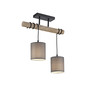 Preview: JUST LIGHT GERDA TRIBU Deckenleuchte E27 max. 10W 2-fach taupe 15782-29