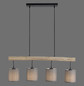 Preview: JUST LIGHT GERDA TRIBU Pendelleuchte E27 max. 10W 4-fach taupe 15783-29