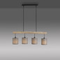 Preview: JUST LIGHT GERDA TRIBU Pendelleuchte E27 max. 10W 4-fach taupe 15783-29