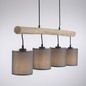 Preview: JUST LIGHT GERDA TRIBU Pendelleuchte E27 max. 10W 4-fach taupe 15783-29
