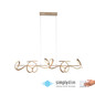 Preview: JUST LIGHT CURLS LED Pendelleuchte Warmweiss Dimmbar 40,8W 4-fach messingmatt 19033-60
