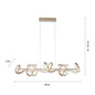 Preview: JUST LIGHT CURLS LED Pendelleuchte Warmweiss Dimmbar 40,8W 4-fach messingmatt 19033-60