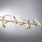 Preview: JUST LIGHT CURLS LED Pendelleuchte Warmweiss Dimmbar 40,8W 4-fach messingmatt 19033-60