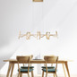 Preview: JUST LIGHT CURLS LED Pendelleuchte Warmweiss Dimmbar 40,8W 4-fach messingmatt 19033-60
