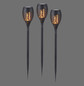 Preview: JUST LIGHT FACKEL-SOL LED Erdspießleuchte Warmweiss 0,24W 12-fach schwarz IP44 19106-18-3