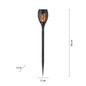 Preview: JUST LIGHT FACKEL-SOL LED Erdspießleuchte Warmweiss 0,24W 12-fach schwarz IP44 19106-18-3