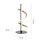 Preview: JUST LIGHT EMANDA LED Tischleuchte Warmweiss Dimmbar 10,5W schwarz/messing 19109-68