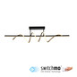 Preview: JUST LIGHT EMANDA LED Deckenleuchte Warmweiss Dimmbar 36W schwarz/messing 19112-68