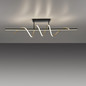 Preview: JUST LIGHT EMANDA LED Deckenleuchte Warmweiss Dimmbar 36W schwarz/messing 19112-68