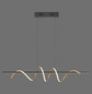 Preview: JUST LIGHT EMANDA LED Pendelleuchte Warmweiss Dimmbar 36W schwarz/messing 19113-68
