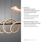 Preview: JUST LIGHT EMANDA LED Pendelleuchte Warmweiss Dimmbar 36W schwarz/messing 19113-68